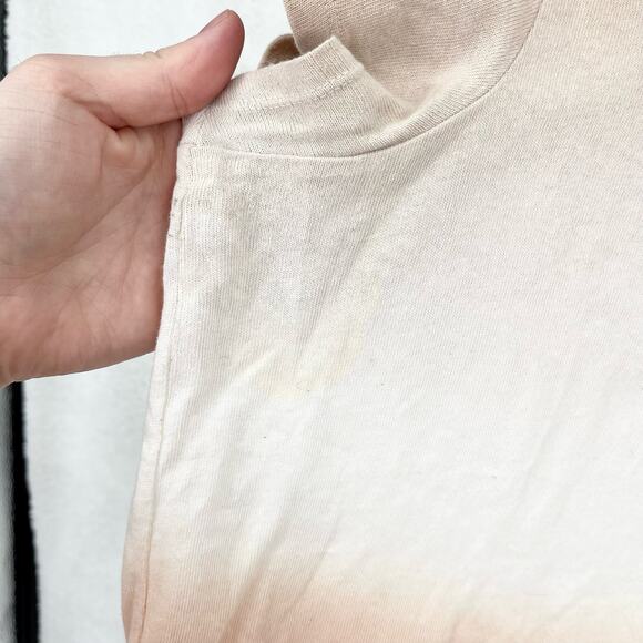 Madewell Women’s Dip-Dye (Re)sourced Cotton Ombre Short Sleeve Swoop Tee Small - Picture 4 of 6